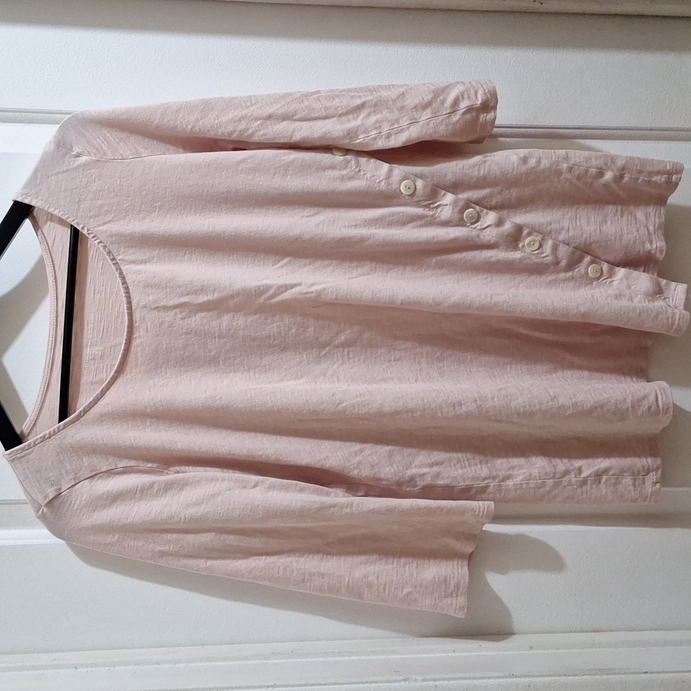 J. Jill Pure Jill Asymmetric Button Tunic size Small‎ cotton modal